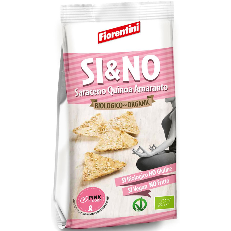 Chrupki gryczane piramidki z quinoa i amarantusem, bezglutenowe,  BIO, 80 g, Fiorentini