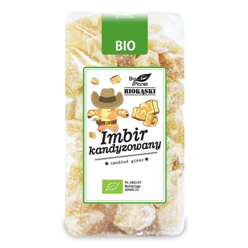 Imbir kandyzowany BIO, 400 g, Bio Planet