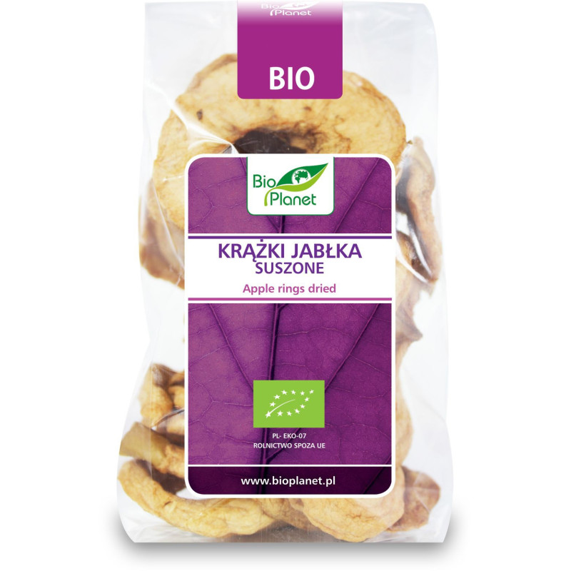 Krążki z jabłek suszonych BIO, 100 g, Bio Planet