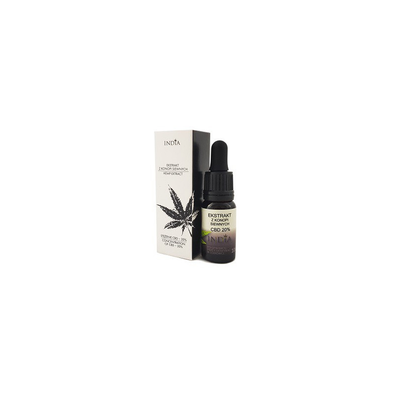 Ekstrakt z konopi siewnych, CBD 20%, 10 ml, India Cosmetics