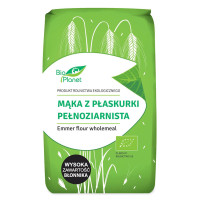 Mąka z płaskurki pełnoziarnista BIO, 500 g, Bio Planet