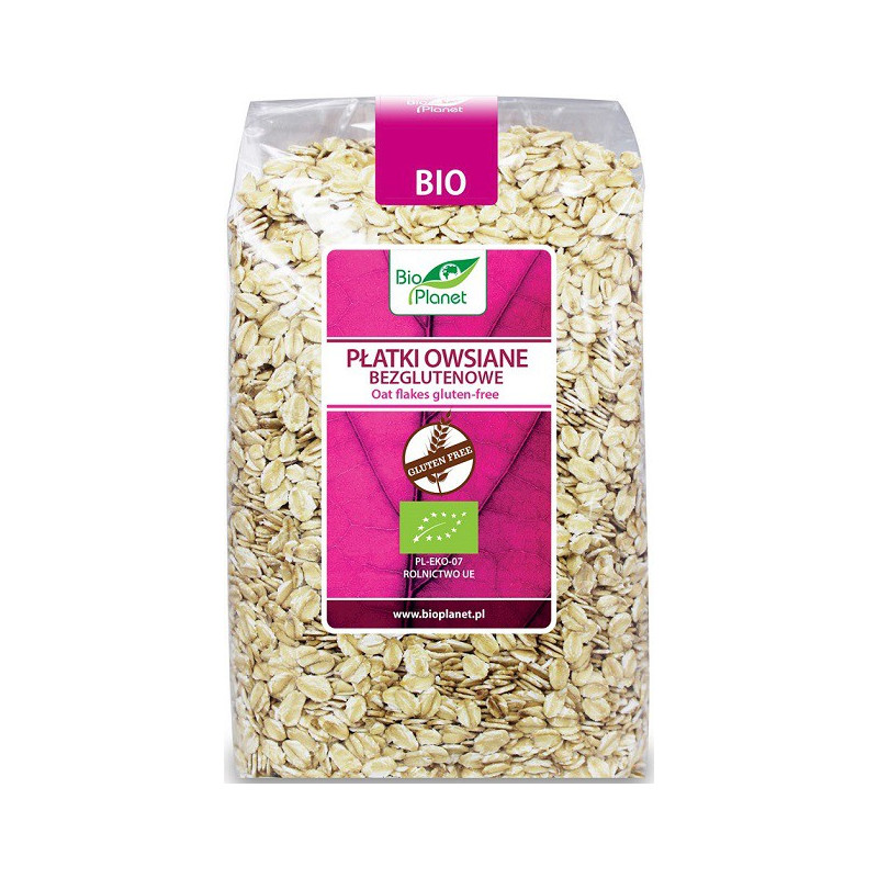 Płatki owsiane bezglutenowe, BIO, 600 g, Bio Planet