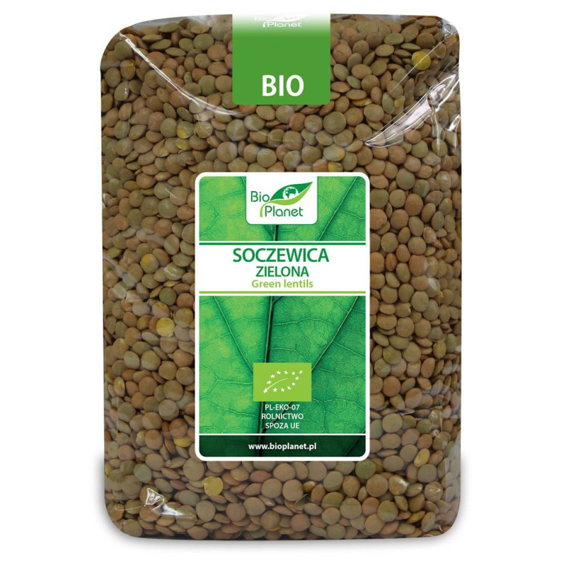 Soczewica zielona BIO, 1kg, Bio Planet