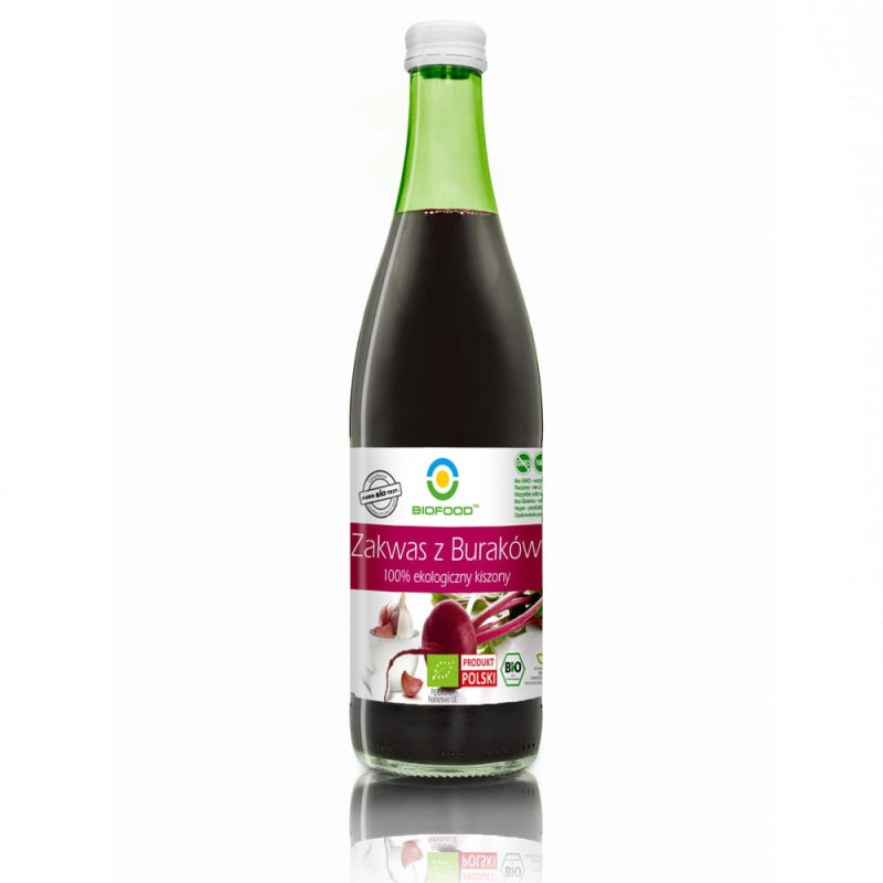 Zakwas z czerwonych buraków, 100% ekologiczny, 500 ml, Bio Food