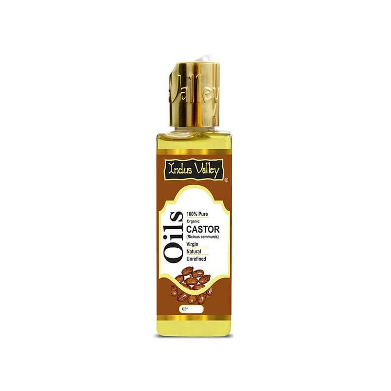 Olej rycynowy, organiczny, nierafinowany, 100 ml, Indus Valley