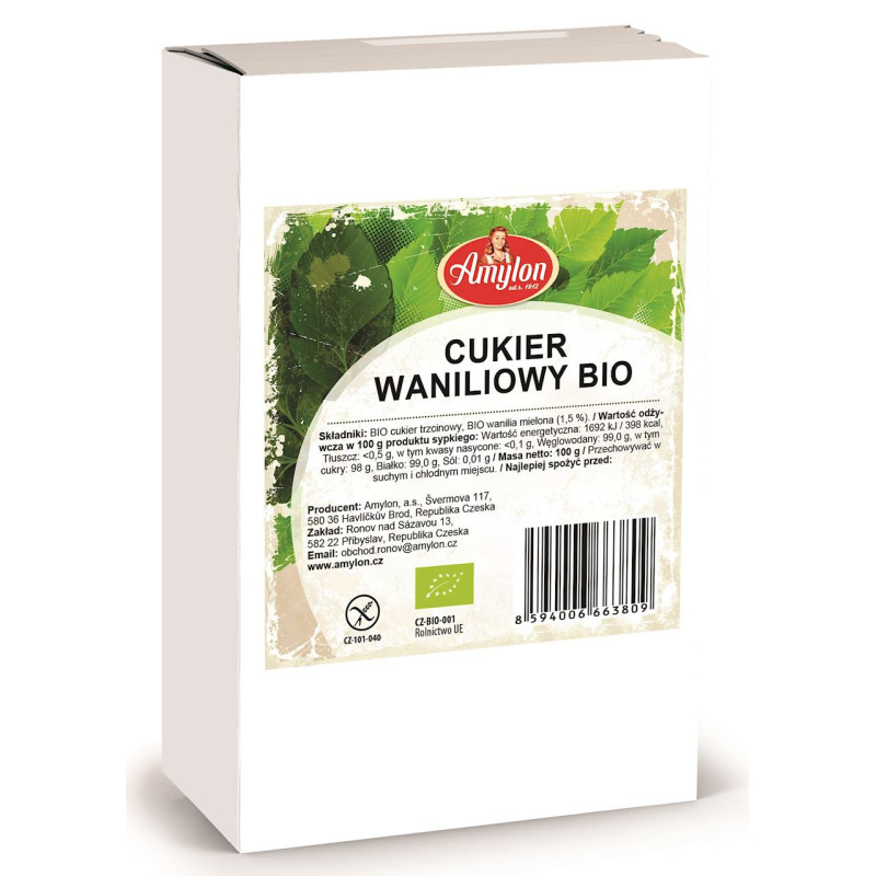 Cukier waniliowy, bio, 100 g, Amylon