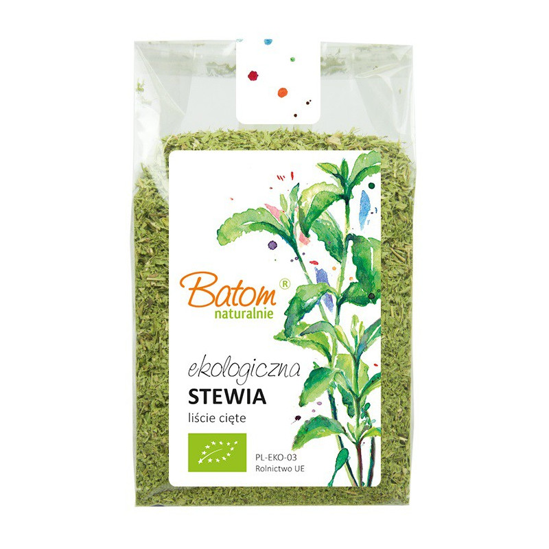 Stewia, liście cięte, suszone, BIO, 80 g, BATOM