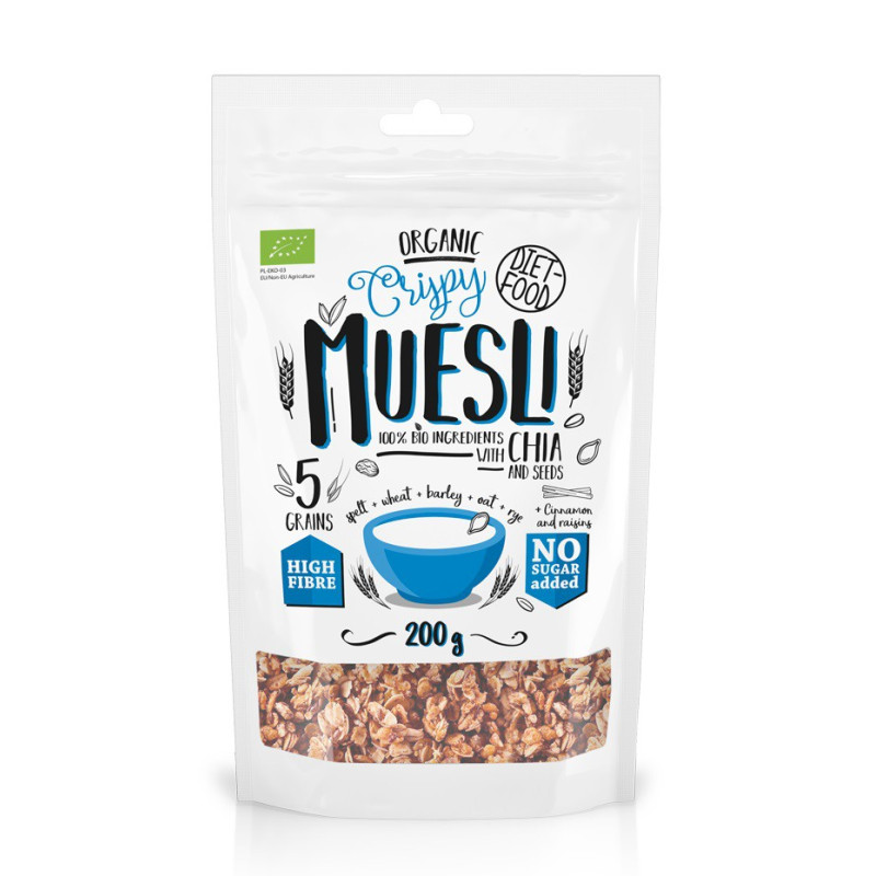 Bio Muesli z chia, 200 g, Diet-Food