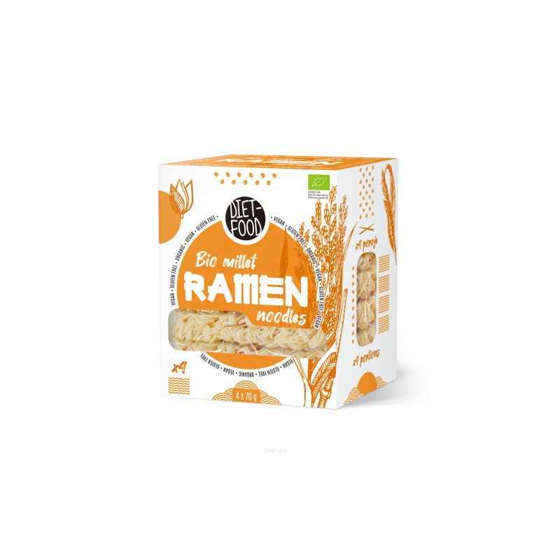 Ramen, makaron jaglany, BIO, 280 g, Diet-Food