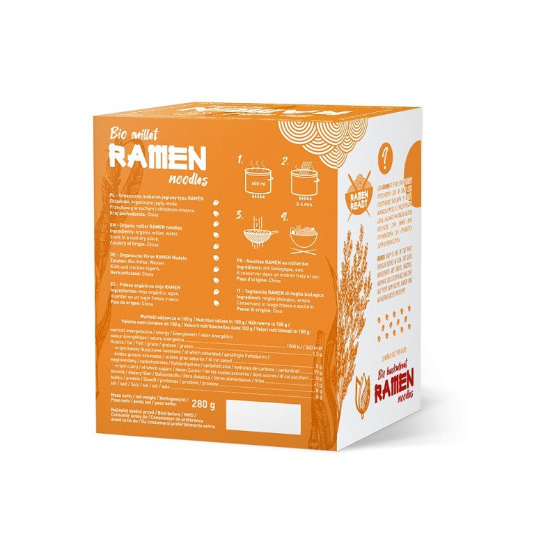 Ramen, makaron jaglany, BIO, 280 g, Diet-Food