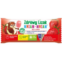 Zdrowy Lizak o smaku truskawkowym, 1 sztuka, 6g, Zdrowy Lizak Mniam-Mniam