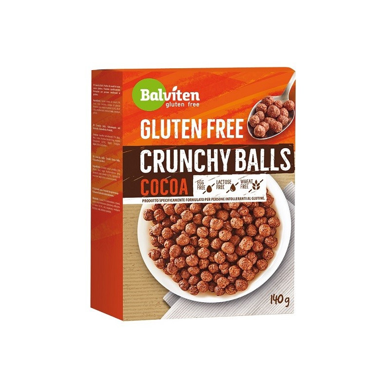 Kakaowe kulki śniadaniowe, Crunchy balls, 140 g, produkt bezglutenowy, Balviten