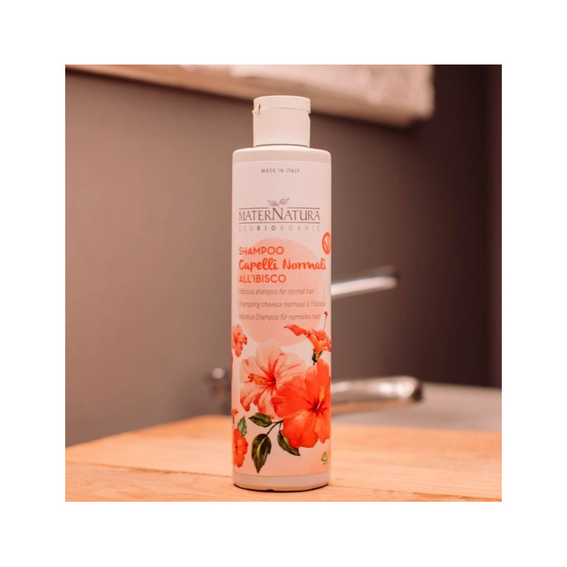 Szampon do włosów normalnych z hibiskusem, 250 ml, Maternatura