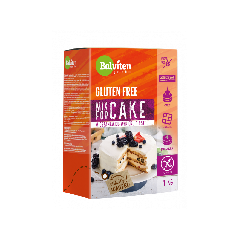 Mix for cake, mieszanka do wypieku ciasta, bezglutenowa, 1 kg, Balviten