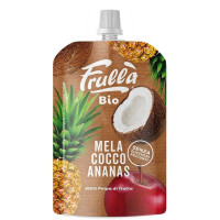 Przecier owocowy, jabłko-ananas-kokos, bez dodatku cukrów, bezglutenowy, Bio, 100 g, Frulla, Natura Nuova