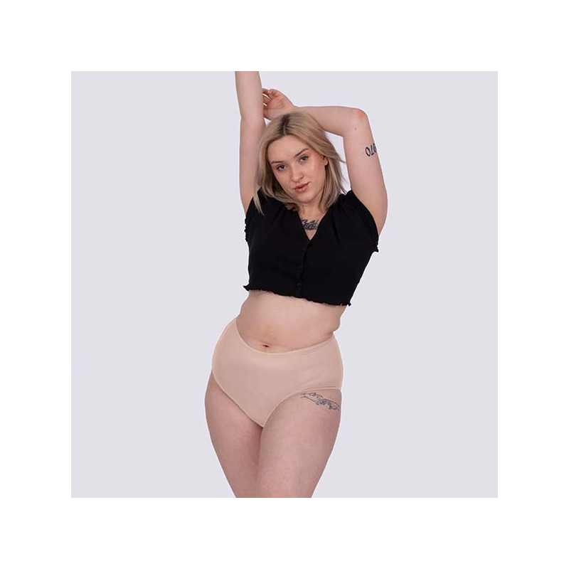 Majtki menstruacyjne Basic Sis High Waist, NUDE, rozmiar XS, Sis Underwear