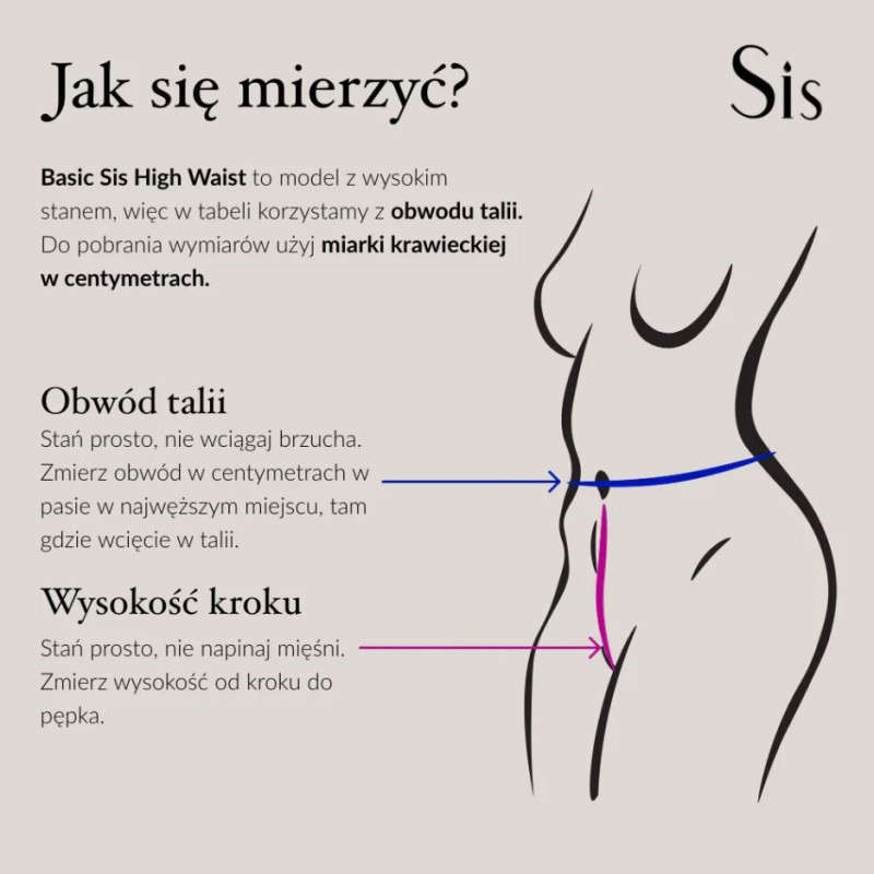 Majtki menstruacyjne Basic Sis High Waist, CZARNE, rozmiar XS, Sis Underwear