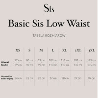 Majtki menstruacyjne Basic Sis Low Waist, CZARNE, rozmiar M, Sis Underwear