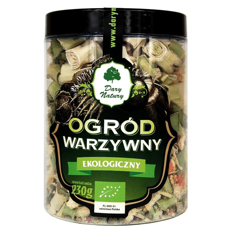 Ogród warzywny, mieszanka warzyw suszonych, EKO, 230 g, Dary Natury