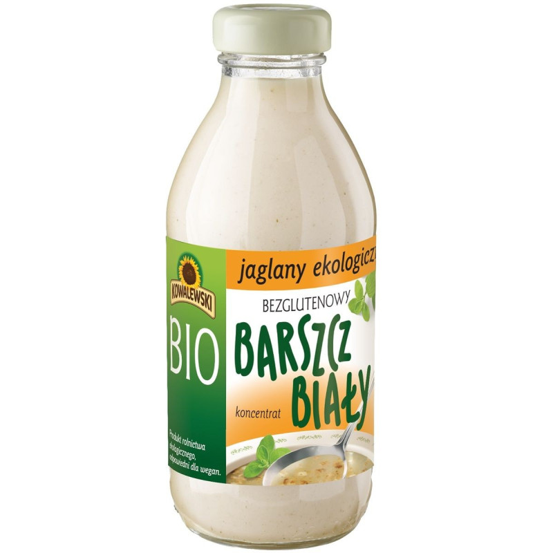 Bezglutenowy barszcz biały jaglany, koncentrat, BIO, 320ml, Kowalewski