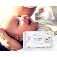 H2O Baby Wipes, 48 szt., wodne chusteczki dla dzieci i niemowląt, delikatne, Lab4Baby