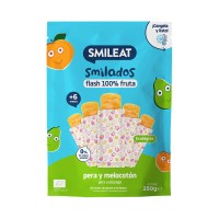 Lody owocowe do mrożenia o smaku gruszki i brzoskwini, BIO, Smilado, 5x50 g, Smileat