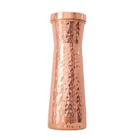 Luksusowa karafka z młotkowanej miedzi, na wodę, Carafe Hammered, 1200 ml, Forrest and Love