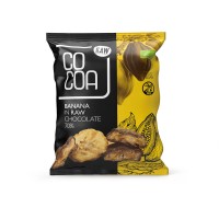 Banany w surowej czekoladzie, BIO, 70 g, COCOA