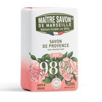 Mydło prowansalskie, RÓŻA, 100 g, Maitre Savon de Marseille