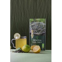 Oryginalna japońska herbata zielona Sencha i Earl Grey, z Uji, ekologiczna, BIO, 85 g, AROMANDISE