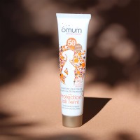 Krem przeciwsłoneczny SPF 50, dla kobiet w ciąży i karmiących, kryjący, PIASKOWA CERA, Cosmebio, 40 ml, Omum