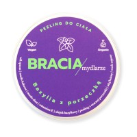 Bazylia z porzeczką, naturalny peeling solny do ciała, 200g, Bracia Mydlarze