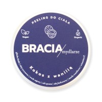 Kokos z wanilią, naturalny peeling solny do ciała, 200g, Bracia Mydlarze