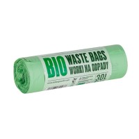 Worki na odpady organiczne i zmieszane, 30L, rolka 14 szt., w 100% biodegradowalne i kompostowalne, BioBag