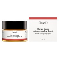 Delikatny cukrowy peeling do ust z woskiem pszczelim, Mango i Kokos, 15 ml, Iossi