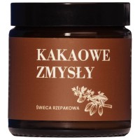 Świeca rzepakowa o zapachu czekolady, Kakaowe Zmysły, 120ml, MgLife