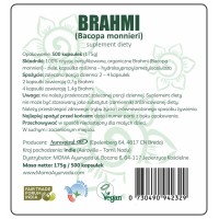 Brahmi, 500 kapsułek, 175 g, Aurospirul