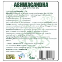 Ashwagandha, 500 kapsułek, 175 g, Aurospirul