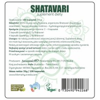 Shatavari, 100 kapsułek, 35 g, Aurospirul