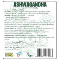 Ashwagandha, 100 kapsułek, 35 g, Aurospirul