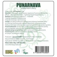 Punarnava, 100 kapsułek, 35 g, Aurospirul