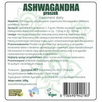 Ashwagandha, proszek, 100 g, Aurospirul